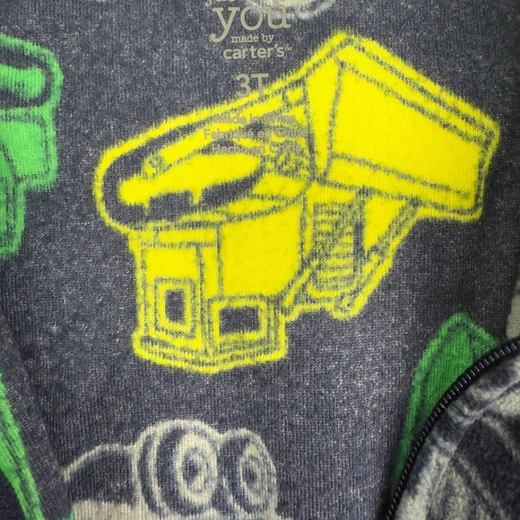 Just One You by Carter’s Boys 3T Construction Print Footed Sleeper Pajamas - Picture 5 of 8